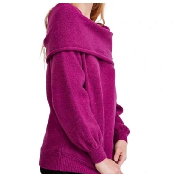 Free people echo beach cowl neck pullover sweater size medium - Picture 2 of 5